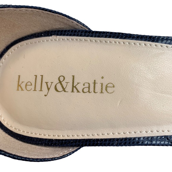 KELLY & KATIE High Heel Sandal Navy Blue With Ankle Strap 3” Heel Size 10 VGUC - Picture 6 of 16